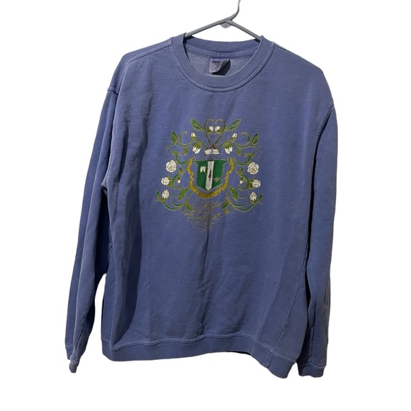 Comfort Colors Sweaters - Comfort Colors Sweater Women Small Blue Cotton Heavyweight Pullover Casual‎